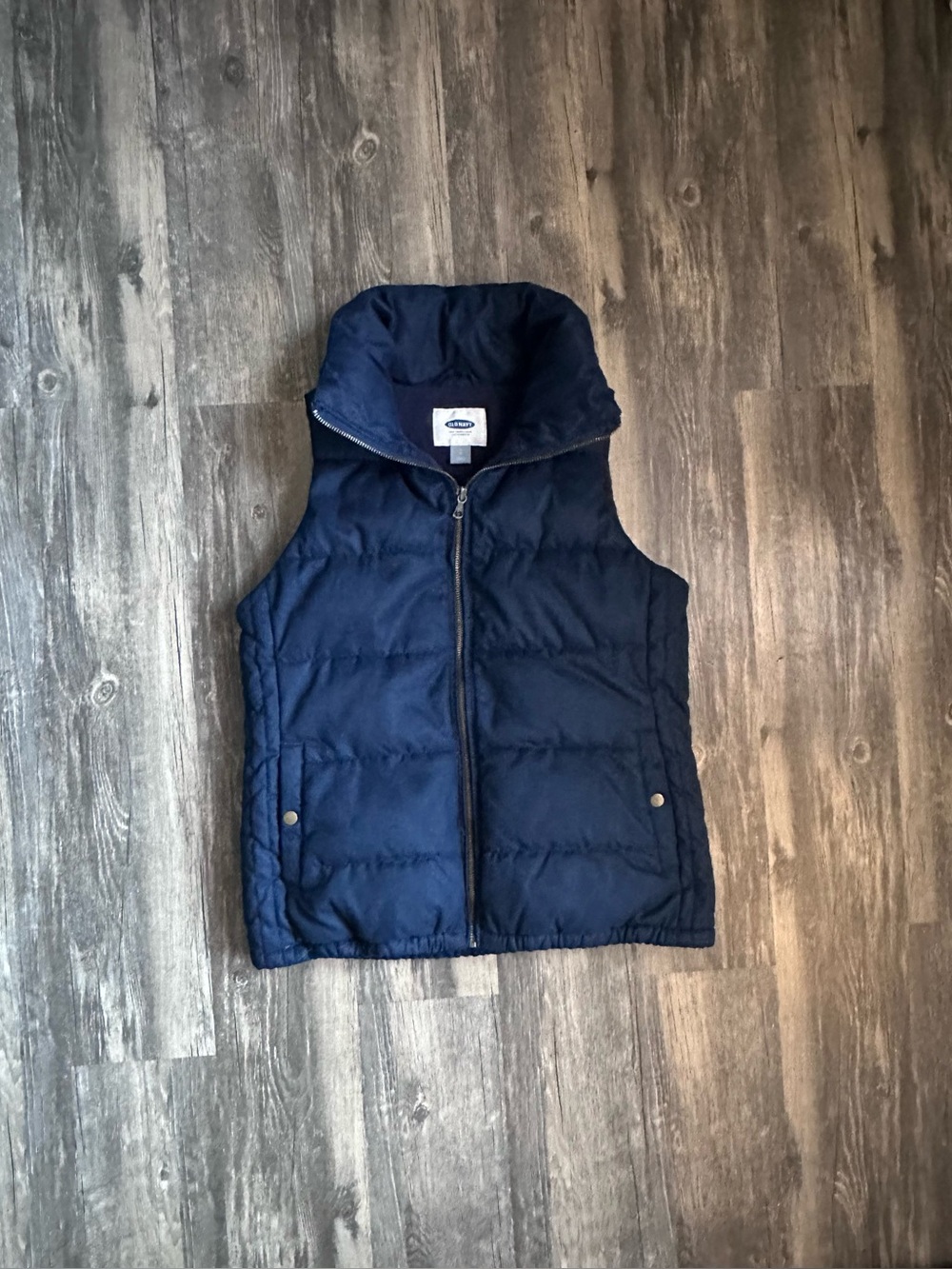 Old Navy Women’s Quilted Puffer Vest – Size Small Blue Puffer Vest